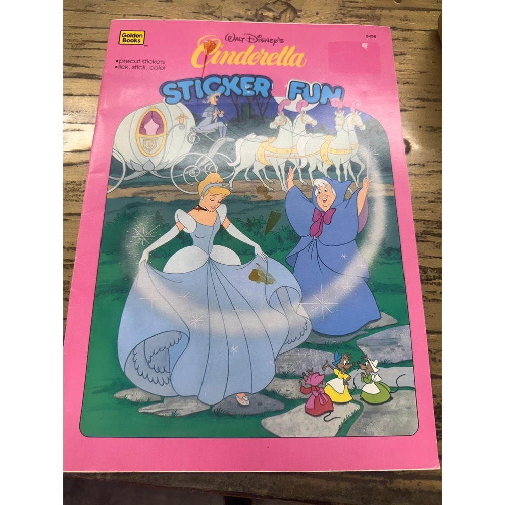 NOS 1985 Cinderella Sticker Book